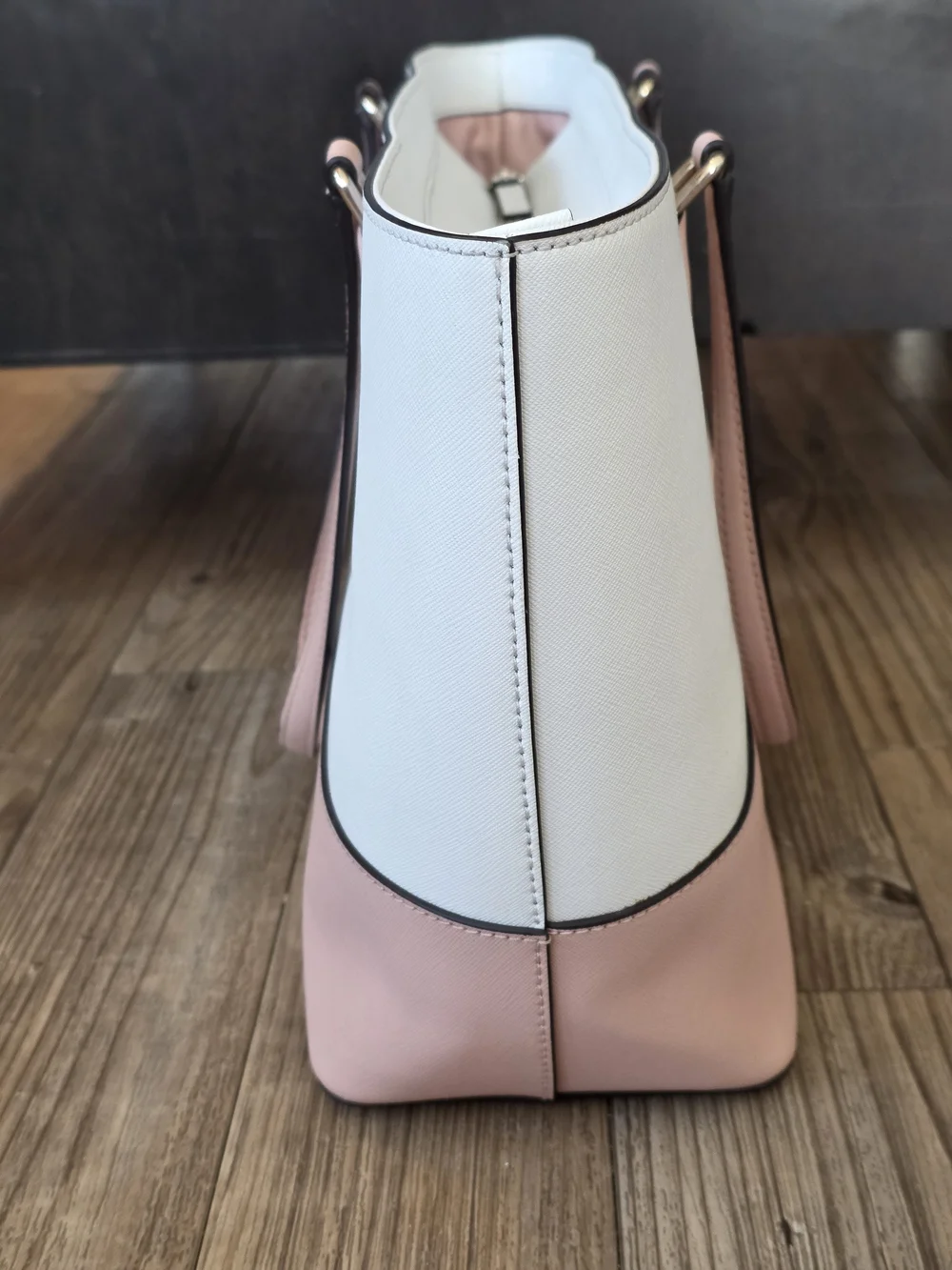 kate spade New York Two-Tone Pink and White Tote Bag